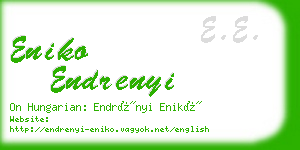 eniko endrenyi business card